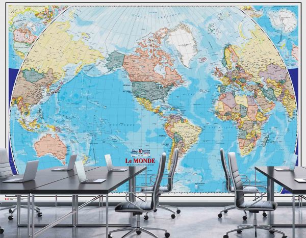 World Map (French Version) 12' x 8' (3,66m x 2,44m)