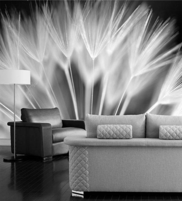 Dandelion (Black and White) 10.5' x 8' (3,20m x 2,44m)