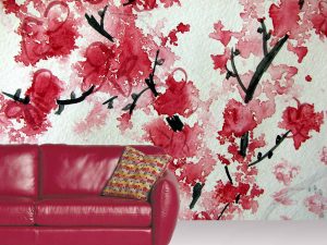 Cherry Blossom Aquarelle 10.5' x 8' (3,20m x 2,44m)