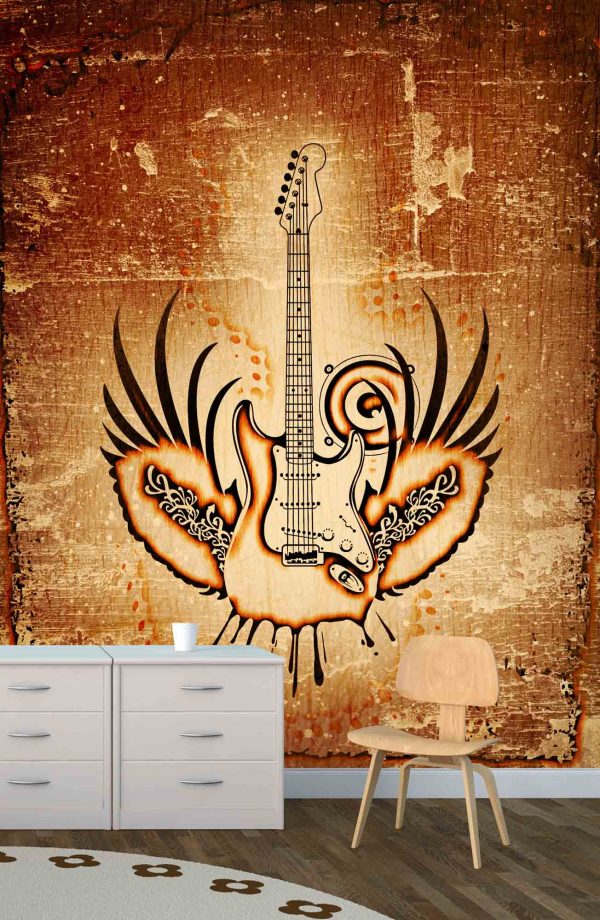 Grunge Winged Guitar 6' x 8' (1,83m x 2,44m)