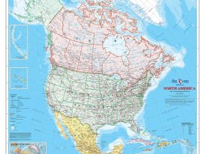 North American Map (English Version) 7.5' x 8.5' (2,29m x 2,59m)