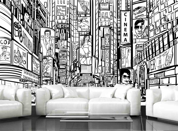 Famous Street in New York City 13.5' x 8' (4,11m x 2,44m)