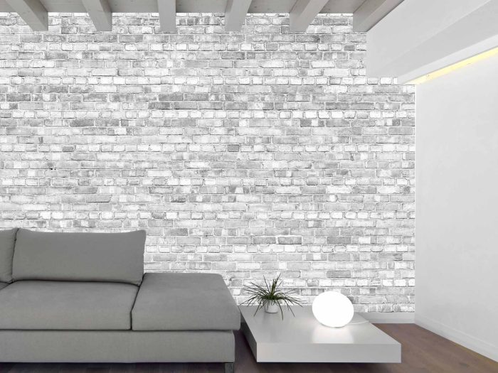 Old Brick Wall (Black and White Lighter Version) 12' x 8' (3,66m x 2,44m)