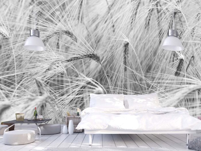 Wheat Field (Black and White) 12' x 9' (3,66m x 2,75m)