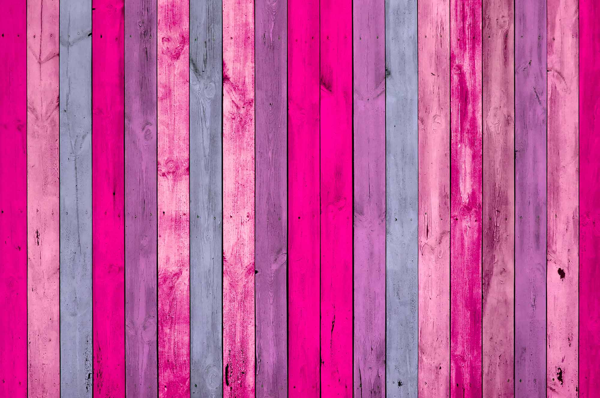 Wallpaper Mural Wall of Pink Wood Planks Muralunique