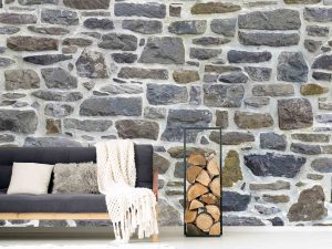 Stone Wall with White Mortar 19.5' x 8' (5,94m x 2,44m)