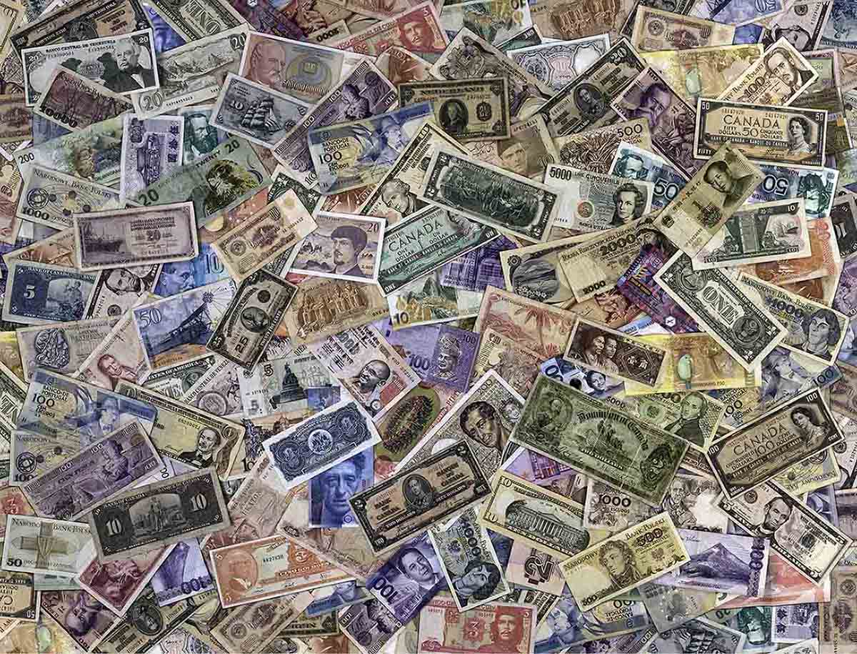Wallpaper Mural Banknote Collection | Muralunique