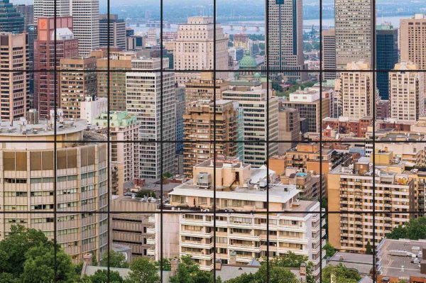 View of Downtown Montreal from my Condo on Mount Royal (Color) 12' x 8' (3,66m x 2,44m)