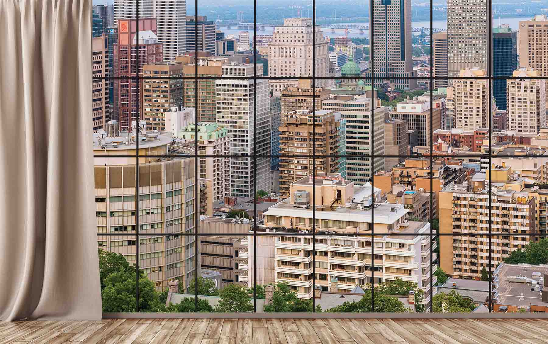 Wallpaper Mural View Of Downtown Montreal From My Condo On Mount Royal Color Muralunique