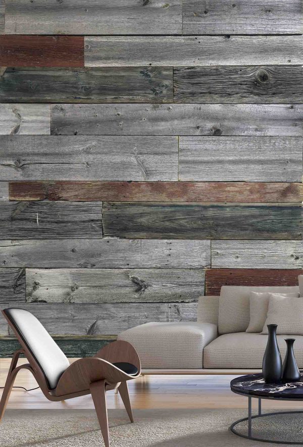 Multicolor Wood Planks 6' x 9' (1,83m x 2,75m)