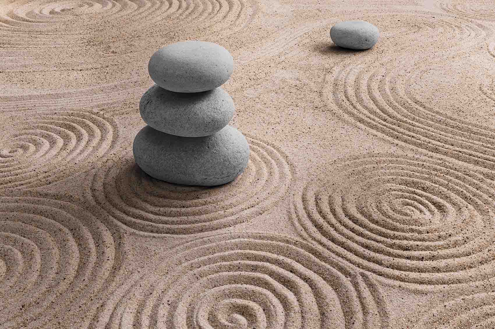 Murale en Papier Peint Jardin de Sable Zen Muralunique