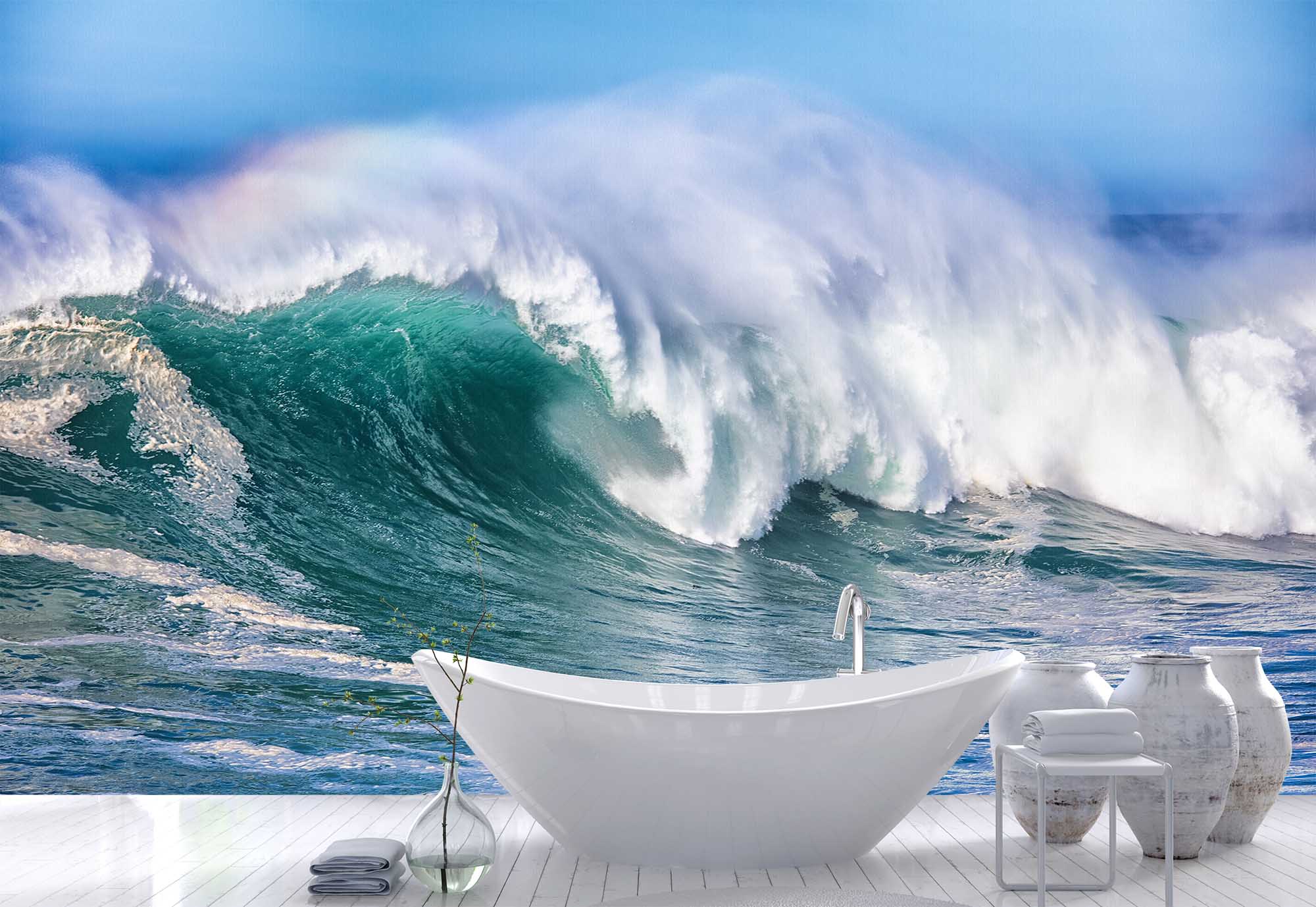 Beach Surf Mer Vague Ocean Ciel PHOTO PAPIER PEINT MURAL Maison Chambre Deco