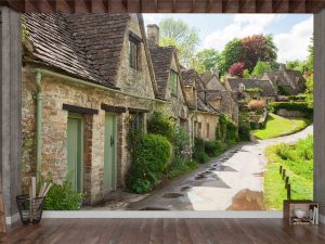 Bibury Cottages in the Cotswold Hills, South West of England 12' x 8' (3,66m x 2,44m)