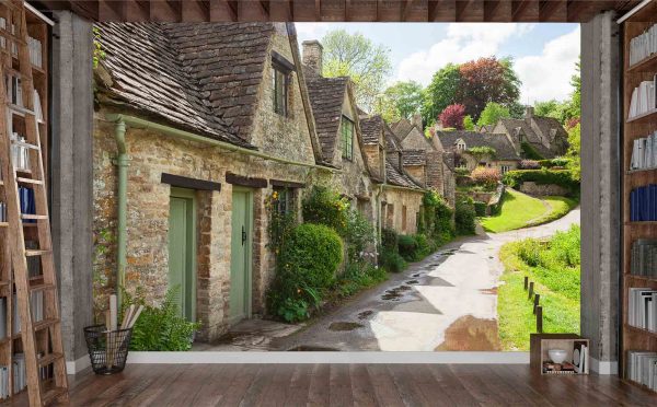 Bibury Cottages in the Cotswold Hills, South West of England 12' x 8' (3,66m x 2,44m)
