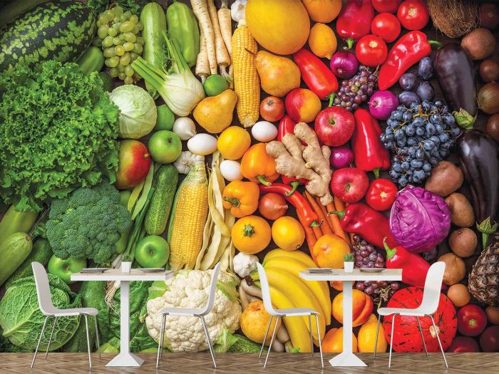 Rainbow of Fruits and Vegetables 12' x 8' (3,66m x 2,44m)