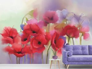 Watercolor Flower Bouquet 10.5' x 8' (3,20m x 2,44m)