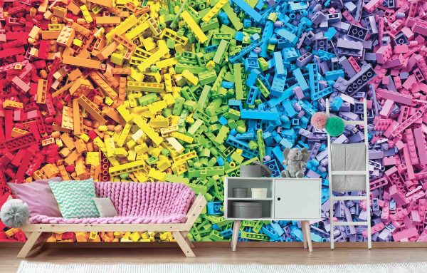Rainbow Toy Blocks 13.5' x 8' (4,11m x 2,44m)