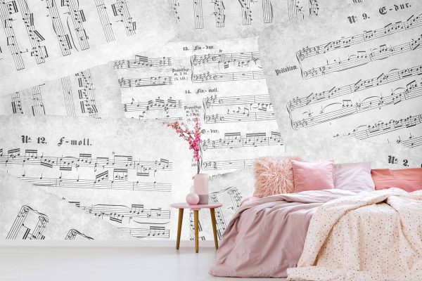 Music Sheets (Black and White) 12' x 8' (3,66m x 2,44m)