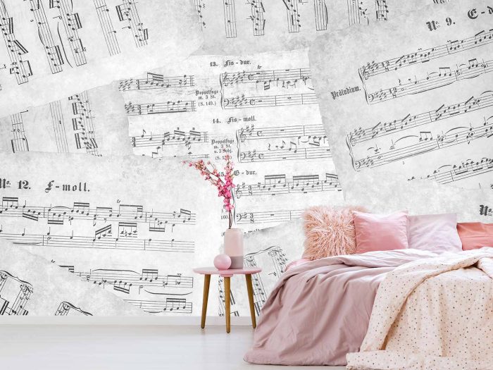 Music Sheets (Black and White) 12' x 8' (3,66m x 2,44m)