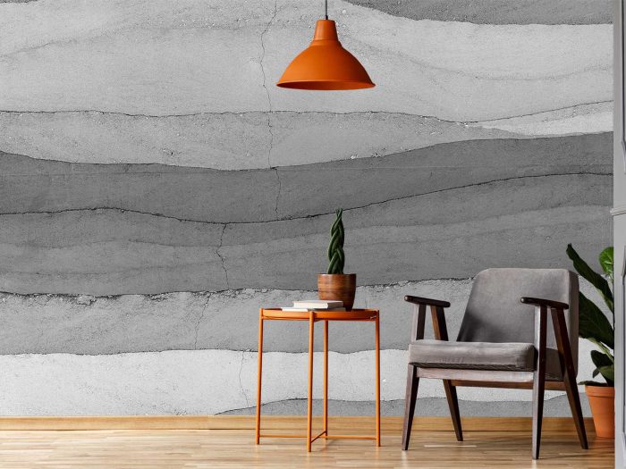 Concrete Layers (Black and White) 15' x 8' (4,57m x 2,44m)