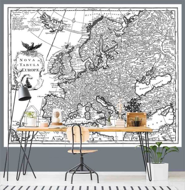 Antique Map of Europe 7.5' x 6' (2,29m x 1,83m)