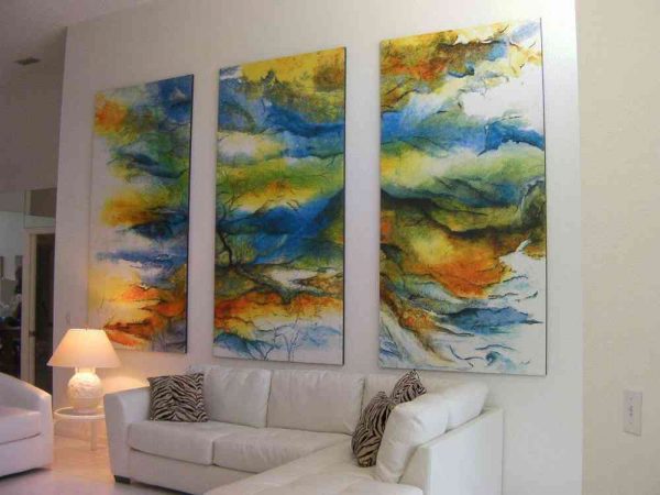 Triptych (3 murals of 4' x 8' (1,22m x 2,44m))