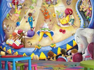 Leonard at the Circus 10.5' x 8' (3,20m x 2,44m)