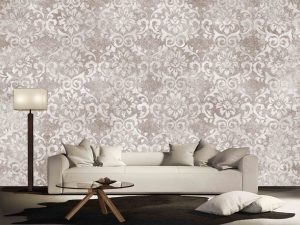 Faux Damask Sepia  12' x 8' (3,66m x 2,44m)