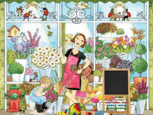 Miss Polka Dots Florist (French Version) 9' x 8' (2,75m x 2,44m)