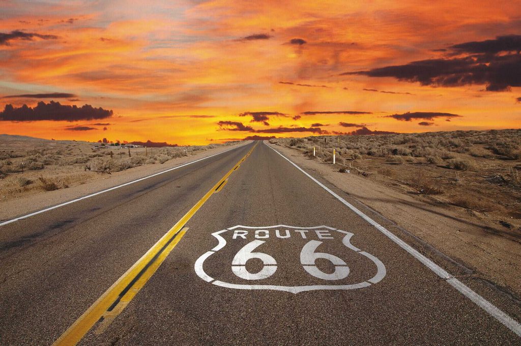 route 66 wall mural