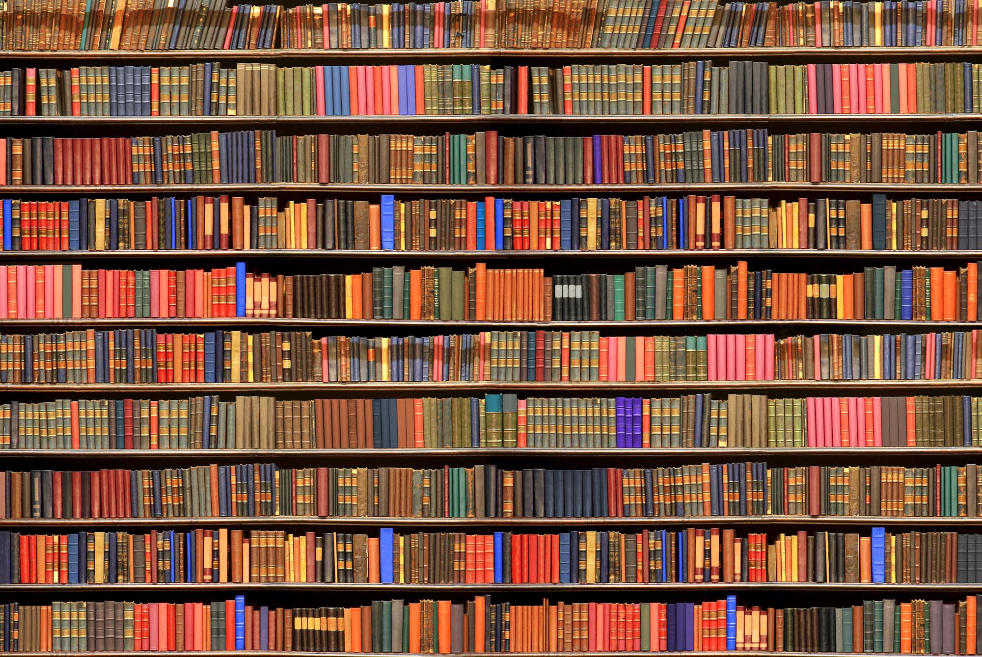 Library Bookcase Wallpaper