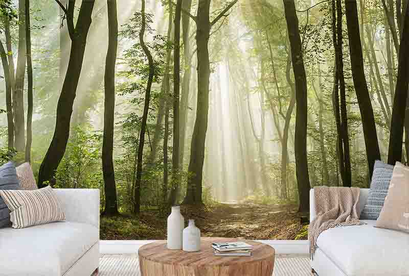 Tenture Murale Sentier dans Forêt Mystique