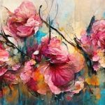 wild roses pink wall mural