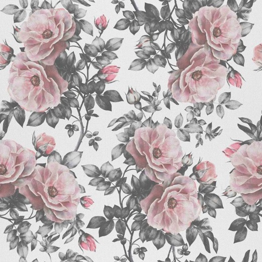 french floral wall mural