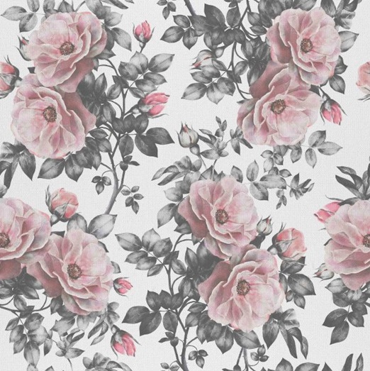 french floral wall mural