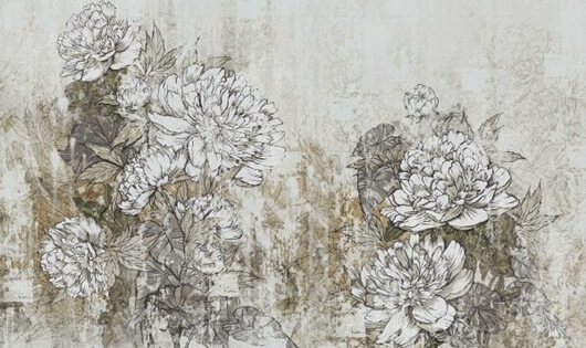 vintage floral wall mural