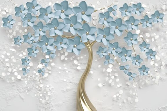 floral jewels wall mural