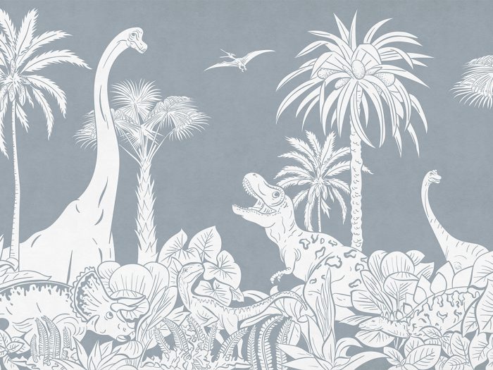 Monochrome Dino – Blue