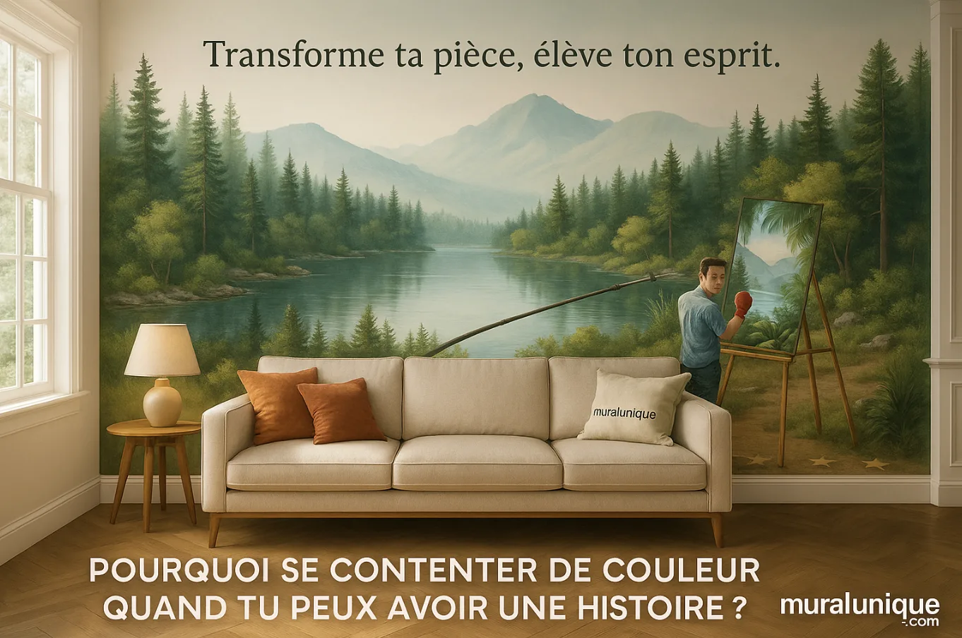 Dans le vaste monde de la décoration murale et des murales papier peint, il existe des entreprises qui ne se contentent pas de suivre les tendances, mais les créent et les redéfinissent en plaçant la qualité, l'innovation et l'écologie au cœur de leur démarche. Muralunique, notre entreprise située à Montréal, Québec, s'est imposée depuis 2006 comme le leader canadien des murales en papier peint écologique. Notre histoire est celle d'une passion pour la transformation des intérieurs, d'une expertise inégalée et d'un engagement profond envers des produits respectueux de l'environnement. L'aventure de Muralunique trouve ses racines dans une expérience de longue date. Notre président et propriétaire, M. Pierre Cousineau, œuvre dans le domaine du papier peint décoratif depuis près de 40 ans. Son parcours l'a mené à travailler pour des grandes entreprises nord-américaines comme International Wallcoverings, Decorlux et Lappin Wallcoverings. Fort de cette expertise, M. Cousineau a lancé Muralunique avec une vision révolutionnaire : concevoir un papier peint préencollé qui soit à la fois écologique, facile d'installation, et surtout, décollable et réutilisable sans endommager les surfaces murales. À ses côtés, Sylvain Chartier, vice-président qui a rejoint l'équipe en 2019, a contribué à l'essor de l'entreprise, notamment en développant de nouveaux marchés pour les murales personnalisées et en orientant davantage la société vers le secteur commercial B2B, alors qu'elle était auparavant principalement axée sur les ventes B2C via leur site internet et les boutiques de décoration intérieure québécoises. L'avènement de l'impression numérique haute définition a révolutionné l'industrie du papier peint. Finie l'époque où il fallait imprimer d'immenses quantités pour rentabiliser la production. Les motifs répétitifs ont cédé la place à la possibilité d'adapter une image complète à une surface, transformant ainsi n'importe quel mur en une véritable œuvre d'art personnalisée. C'est sur cette vague d'innovation que Muralunique a développé ses murales décoratives qui transforment radicalement les espaces. La Qualité Supérieure des Murales en Papier Peint Écologique Muralunique Le cœur de l'offre de Muralunique réside dans nos murales en papier peint préencollé de haute qualité. Le matériau utilisé est un papier biodégradable issu d'une culture éco-responsable, composé de 85% de pâte de bois et 15% de fibres de polyester organiques. Cette composition unique confère au papier une résistance exceptionnelle tout en restant écologique. Contrairement à la majorité des concurrents qui utilisent des membranes autocollantes en vinyle prenant jusqu'à 500 ans à se décomposer, le papier peint sans vinyle de Muralunique est un produit 100% écologique et biodégradable, sans émissions de composés organiques volatils (COV), ce qui est meilleur pour la santé des occupants et beaucoup moins nocif pour l'environnement. Ce papier écologique a la capacité d'absorber et de libérer l'humidité, le rendant parfait pour une installation même dans des zones comme les salles de bain ou les cuisines. Il est également résistant à la moisissure et aux bactéries, avec une résistance au feu de "grade A" confirmée par des tests rigoureux. Notre papier peint écologique est aussi robuste qu'un vinyle de même poids, mais avec tous les avantages environnementaux. L'impression est réalisée localement dans notre usine de Montréal. Muralunique n'utilise que des encres UV résistantes de haute qualité, assurant que les couleurs restent éclatantes pendant au moins huit ans, là où les encres liquides standard utilisées par la concurrence ternissent souvent en moins de trois ans. Ces encres spéciales sont également résistantes aux égratignures et à l'eau. La qualité d'impression haute résolution est l'un des plus grands atouts de Muralunique. Notre entreprise travaille avec des photographes renommés et utilise des images pouvant atteindre 1500 mégapixels, comparé aux 25-35 mégapixels généralement utilisés par les concurrents. Cette résolution exceptionnelle garantit un réalisme saisissant sur les murales grand format, sans aucun pixel visible, même en examinant la murale de près. Installation Facile et Réutilisation : L'Innovation qui Révolutionne le Papier Peint L'installation des murales papier peint Muralunique est conçue pour être accessible même aux débutants. Les murales sont préencollées avec une colle écologique à base d'eau et inodore. Pour activer la colle, il suffit de tremper le papier dans l'eau, que ce soit dans une baignoire, avec un pulvérisateur, ou en imbibant un chiffon pour humecter l'endos du papier. Le papier est livré en laizes standards de 45 cm (18 pouces) de largeur. Une caractéristique technique importante est que le papier s'élargit d'environ 6 mm en largeur lorsqu'il est mouillé, une expansion naturelle prise en compte dans la conception. Pour garantir des jonctions parfaites, Muralunique imprime chaque deuxième bande à l'envers avec un chevauchement de 0,6 cm entre les sections, assurant ainsi une continuité visuelle impeccable. Grâce à cette technologie préencollée et à la composition du papier, les murales sont faciles à installer sans bulles ni plis, même pour des non-professionnels. Les instructions d'installation détaillées et les vidéos tutorielles sur YouTube accompagnent chaque commande, rendant le processus simple et accessible à tous. L'innovation majeure réside dans le fait que les murales Muralunique sont décollables à sec et réutilisables, une caractéristique rare dans l'industrie du papier peint. Contrairement aux autocollants vinyle qui peuvent endommager les murs lors du retrait, les murales Muralunique s'enlèvent proprement en tirant simplement sur le bord. Cette propriété unique les rend idéales pour les locataires ou ceux qui aiment renouveler régulièrement leur décoration intérieure. Solutions de Murales Personnalisées pour Entreprises et Institutions Au-delà du marché résidentiel, nous avons considérablement développé notre offre de murales pour entreprises et institutions. 50% de notre chiffre d'affaires provient désormais de projets commerciaux, avec l'objectif d'atteindre 75% à l'avenir. Pour les espaces professionnels à Montréal et partout au Canada, les murales commerciales sont devenues un puissant outil de transformation et de branding. Elles permettent de renforcer l'identité visuelle en intégrant les couleurs et éléments de la charte graphique d'entreprise. Elles transforment des espaces professionnels ordinaires en environnements inspirants, améliorant l'ambiance de travail et créant une impression mémorable sur les clients et visiteurs. Muralunique a réalisé des projets remarquables dans divers secteurs. Nos murales ornent les murs de l'hôpital Sainte-Justine de Montréal, démontrant une durabilité exceptionnelle même face à des nettoyages intensifs au peroxyde d'hydrogène. Des centres d'hébergement et de soins de longue durée (CHSLD) ont également bénéficié de nos murales thérapeutiques, créant des environnements apaisants pour les résidents. Les restaurants, bars, cafés, écoles et bureaux constituent d'autres marchés importants pour Muralunique. L'entreprise a notamment collaboré avec le Groupe Azoulay pour le projet "Les Villages du Glenmount", où l'équipe Muralunique a participé à la conception de l'espace pour maximiser le bien-être des résidents grâce à des murales décoratives sur mesure. Service Personnalisé: Création de Murales Papier Peint Sur Mesure Pour les clients recherchant une solution unique, Muralunique propose un service de murales papier peint personnalisées. Ce service permet de créer une décoration murale exclusive à partir d'images ou photos personnelles. Pour les entreprises, le processus commence par une consultation approfondie pour comprendre leurs besoins et vision. Pour les particuliers, un système en ligne permet de télécharger ses images et d'obtenir un devis instantané pour une murale sur mesure. Avant production, un visuel est systématiquement envoyé pour approbation. Les graphistes de Muralunique vérifient la qualité de chaque image fournie, s'assurant qu'elle convient à l'impression grand format. Pour les projets spéciaux, une épreuve physique peut être produite pour validation finale. La résolution de l'image est cruciale pour éviter toute pixelisation sur les grandes surfaces. Nous offrons également diverses options de personnalisation: rendus en couleur originale, noir et blanc ou sépia, orientation normale ou miroir, et même des ajustements de taille, position ou couleur des éléments dans certains cas. Le délai de production pour une murale personnalisée est généralement de 5 à 7 jours ouvrables. Ces créations sur mesure étant uniques, elles ne sont ni échangeables ni remboursables, d'où l'importance de prendre des mesures précises et de valider soigneusement l'aperçu avant impression. Au-delà des créations personnalisées, nous proposons plus de 1600 modèles en inventaire. Ces collections couvrent tous les styles de décoration intérieure: paysages naturels, vues urbaines, motifs géométriques, décors enfantins, thématiques spirituelles, et murales à motifs répétitifs pour murs extra-hauts. Nos collections exclusives d'artistes comme Sir Edward, Kikki Belle et Oliver Robins offrent également des options haut de gamme pour une décoration murale distinctive. L'Excellence du Service Client et la Garantie Satisfaction Muralunique se distingue par la qualité de notre service client et notre garantie 100% satisfaction. La livraison est gratuite mondialement, avec des délais d'expédition généralement rapides grâce à notre politique unique de garder tous les modèles en stock, contrairement à la concurrence qui imprime souvent à la demande. Les témoignages clients soulignent unanimement la qualité exceptionnelle des produits et du service. Les acheteurs apprécient particulièrement la finition du papier, la fidélité des reproductions et la simplicité d'installation, même pour des amateurs. Le professionnalisme de l'équipe et le suivi attentif sont également régulièrement mentionnés. Au-delà de la vente, nous partageons activement notre expertise via notre blog, publiant des articles sur les tendances en décoration murale, des conseils d'installation de papier peint, et les innovations du secteur. Notre présence sur les réseaux sociaux (Facebook, Instagram, Pinterest, YouTube, Twitter et LinkedIn) témoigne de notre engagement à éduquer et à inspirer notre communauté. L'entreprise est facilement accessible depuis nos bureaux de Ville Saint-Laurent (Montréal) au 6433 Chemin St-François, par courriel à info@muralunique.com ou par téléphone au 1-888-616-7477. Transformez Vos Espaces avec les Murales Papier Peint Écologiques Muralunique En résumé, Muralunique a révolutionné l'industrie du papier peint au Québec et au Canada grâce à notre expertise et notre engagement envers l'innovation écologique. Nos murales en papier peint préencollées se distinguent par leur composition biodégradable sans vinyle ni COV, leurs encres résistantes aux UV, leur qualité d'impression haute résolution, leur facilité d'installation et leur caractère réutilisable. Du salon familial aux institutions médicales, en passant par les bureaux d'entreprise et les commerces, les murales papier peint Muralunique transforment radicalement les espaces intérieurs tout en respectant l'environnement. Notre entreprise québécoise démontre qu'il est possible d'allier art, qualité, fonctionnalité et conscience écologique dans le domaine de la décoration murale. Muralunique, l'art de transformer vos murs de manière écologique et durable. Questions Fréquentes sur les Murales Papier Peint de Muralunique Quelle est la différence entre une murale papier peint et un papier peint traditionnel? Une murale en papier peint représente une image complète qui couvre la totalité du mur sans motif répétitif, créant ainsi un effet visuel d'ensemble comme un tableau ou une photographie grandeur nature. Le papier peint traditionnel, quant à lui, présente généralement un motif qui se répète sur toute la surface. Les murales Muralunique sont imprimées en haute définition sur un support écologique préencollé, offrant une qualité d'image exceptionnelle pouvant atteindre 1500 mégapixels. Comment installer une murale en papier peint préencollé Muralunique? L'installation est simple et accessible aux débutants. Il suffit de tremper chaque bande dans l'eau pour activer la colle préappliquée, puis de l'appliquer directement sur le mur en suivant les marques d'alignement. Les bandes sont numérotées pour faciliter l'installation et se chevauchent légèrement pour assurer des jonctions parfaites. Muralunique fournit des instructions détaillées et des vidéos tutorielles avec chaque commande. Les murales Muralunique sont-elles vraiment écologiques? Oui, absolument. Contrairement aux papiers peints vinyle ou autocollants qui contiennent du plastique et mettent plus de 500 ans à se décomposer, les murales Muralunique sont composées à 85% de pâte de bois issue de forêts gérées durablement et 15% de fibres de polyester organiques. Elles sont biodégradables, sans PVC, sans COV (composés organiques volatils) et la colle préappliquée est à base d'eau et inodore, ce qui les rend parfaitement écologiques. Peut-on installer une murale Muralunique dans une salle de bain ou une cuisine? Oui, les murales Muralunique conviennent parfaitement aux pièces humides comme les salles de bain et les cuisines. Le papier utilisé a la capacité d'absorber et de libérer l'humidité naturellement. De plus, les encres en gel UV résistent à l'humidité, aux égratignures et ne se décolorent pas, même après plusieurs années. Ces murales ont même été installées dans des environnements très exigeants comme des piscines intérieures et des CHSLD où elles subissent des nettoyages intensifs. Est-il possible de créer une murale personnalisée avec ma propre photo? Absolument! Muralunique offre un service complet de création de murales personnalisées. Vous pouvez simplement télécharger votre image sur leur site web, choisir les dimensions souhaitées et recevoir un devis instantané. Un graphiste vérifiera la qualité de votre image pour garantir un rendu optimal en grand format. Vous recevrez un aperçu pour approbation avant l'impression finale. Pour une qualité optimale, votre image doit avoir une résolution suffisante pour éviter la pixelisation. Les murales Muralunique sont-elles vraiment réutilisables? Oui, c'est l'une des caractéristiques distinctives de Muralunique. Contrairement aux autocollants vinyle qui s'arrachent et endommagent souvent les murs, les murales Muralunique s'enlèvent facilement à sec en tirant simplement sur le bord. Grâce à leur composition unique, elles peuvent être réappliquées en utilisant de la colle à papier peint standard. Cette caractéristique en fait une option idéale pour les locataires ou ceux qui aiment changer régulièrement leur décoration. Combien coûte une murale en papier peint Muralunique? Le prix varie selon les dimensions et le type de murale (modèle standard ou personnalisé). Pour une murale standard de taille moyenne (environ 8 pieds × 10 pieds), comptez entre 300$ et 800$ selon le modèle choisi. Les murales personnalisées sont calculées au pied carré, avec un tarif dégressif selon la surface. Muralunique offre la livraison gratuite partout dans le monde, ce qui constitue une économie appréciable pour les projets de grande envergure. Quel est le délai de livraison pour une murale Muralunique? Muralunique se distingue par sa rapidité de livraison. Pour les murales standards, l'expédition se fait généralement le jour même de la commande, car tous les modèles sont gardés en stock (contrairement à la plupart des concurrents qui impriment à la demande). Pour les murales personnalisées, comptez 5 à 7 jours ouvrables pour la production, plus le délai d'expédition. Selon votre localisation, vous pouvez recevoir votre murale en aussi peu que 24 heures après l'expédition. Comment entretenir une murale Muralunique au fil du temps? Les murales Muralunique sont très faciles d'entretien. Vous pouvez les nettoyer doucement avec un chiffon humide non abrasif et un savon doux si nécessaire. Grâce aux encres UV résistantes, elles ne se décolorent pas, même après plusieurs années d'exposition à la lumière. L'entreprise garantit que les couleurs resteront vibrantes pendant au moins huit ans, même dans des environnements commerciaux à fort passage. Muralunique réalise-t-il des projets pour les entreprises et institutions? Oui, Muralunique réalise de nombreux projets commerciaux et institutionnels qui représentent désormais près de 50% de leur activité. L'entreprise a notamment travaillé avec des hôpitaux, des CHSLD, des résidences pour personnes âgées, des écoles, des restaurants et des bureaux d'entreprise. Leur équipe offre un accompagnement personnalisé pour les projets professionnels, de la conception à l'installation, avec possibilité de créer des murales spécifiquement adaptées à votre image de marque ou aux besoins particuliers de votre établissement.