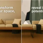 wall mural before after transformation