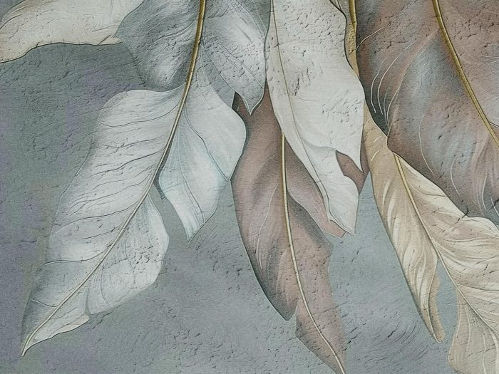 Plumes sur béton