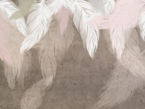 Soft Feathers On Concrete