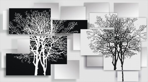 Modern Cubist Trees