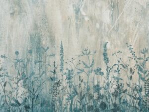 Graminées grunge bleues